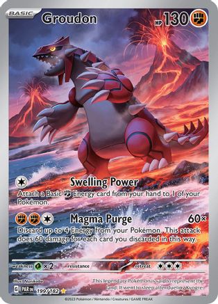 Groudon (199/182) - SV04 Paradox Rift Holofoil - Illustration Rare