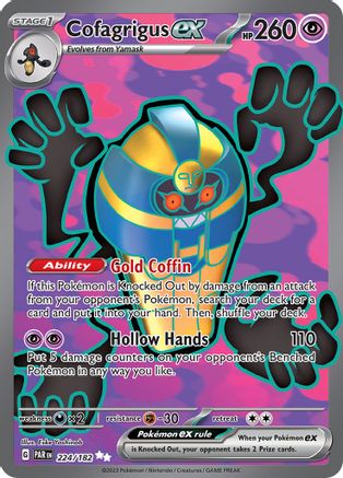Cofagrigus ex (224/182) - SV04 Paradox Rift Holofoil - Ultra Rare