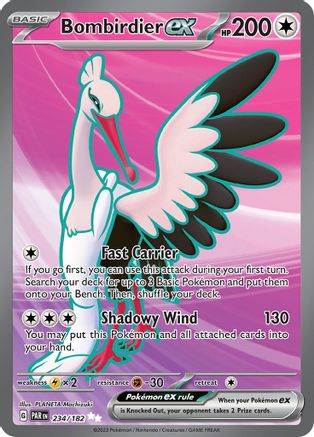 Bombirdier ex (234/182) - SV04 Paradox Rift Holofoil - Ultra Rare