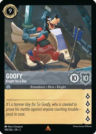 (180/204) Goofy - Knight for a Day - Rise of the Floodborn Cold Foil