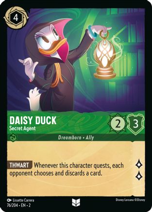 (076/204) Daisy Duck - Secret Agent - Rise of the Floodborn Cold Foil