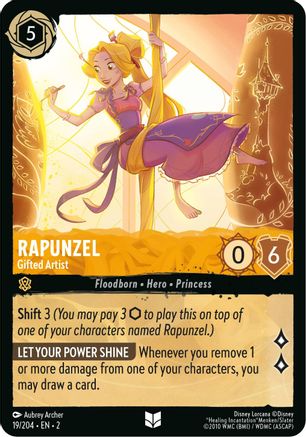 (019/204) Rapunzel - Gifted Artist - Rise of the Floodborn Cold Foil