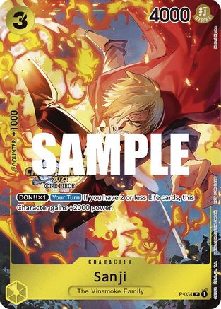 (P-034) Sanji (CS 2023 Event Pack) - One Piece Promotion Cards Foil