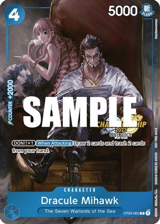 (ST03-005) Dracule Mihawk (CS 2023 Celebration Pack) - One Piece Promotion Cards Foil