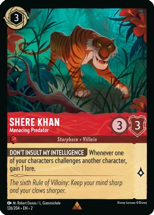 (126/204) Shere Khan - Menacing Predator - Rise of the Floodborn Cold Foil
