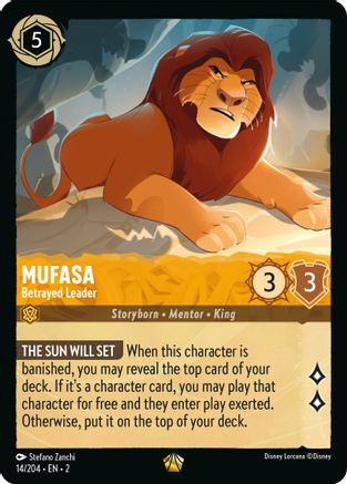 (014/204) Mufasa - Betrayed Leader - Rise of the Floodborn Normal