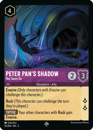 (055/204) Peter Pan's Shadow - Not Sewn On - Rise of the Floodborn Normal