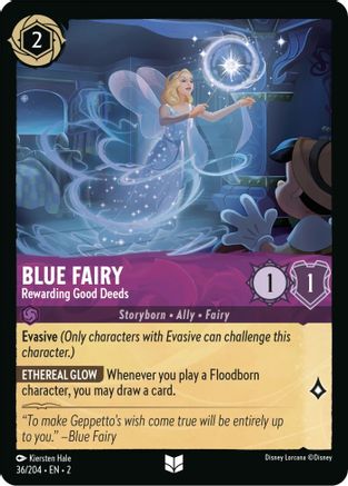 (036/204) Blue Fairy - Rewarding Good Deeds - Rise of the Floodborn Cold Foil