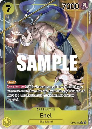 (OP05-100) Enel (100) (Alternate Art) - Awakening of the New Era Foil