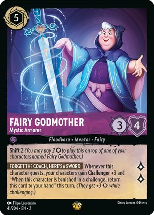 (041/204) Fairy Godmother - Mystic Armorer - Rise of the Floodborn Cold Foil
