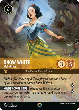 (206/204) Snow White - Well Wisher (Enchanted) - Rise of the Floodborn Holofoil