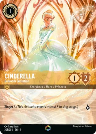 (205/204) Cinderella - Ballroom Sensation (Enchanted) - Rise of the Floodborn Holofoil