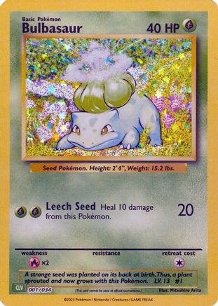 Bulbasaur (1/034) - Trading Card Game Classic Holofoil - Classic Collection