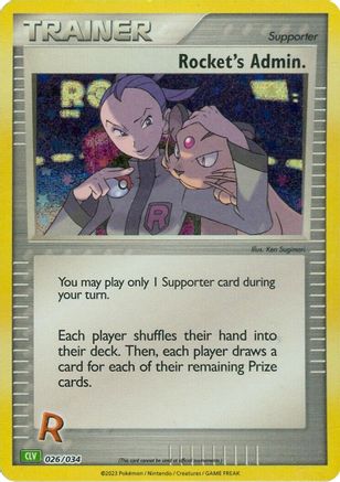 Rocket's Admin. (CLV) (26/034) - Trading Card Game Classic Holofoil - Classic Collection