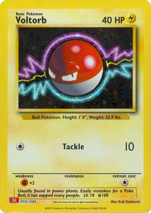 Voltorb (10/034) - Trading Card Game Classic Holofoil - Classic Collection