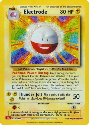 Electrode - 011/034 - Trading Card Game Classic Holofoil