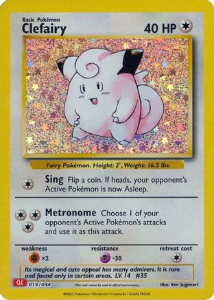 Clefairy (13/034) - Trading Card Game Classic Holofoil - Classic Collection