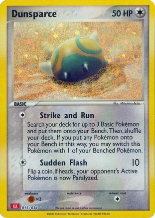 Dunsparce (15/034) - Trading Card Game Classic Holofoil - Classic Collection