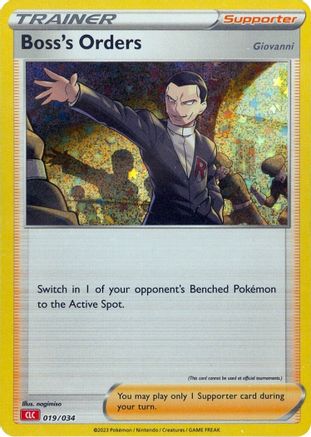 Boss's Orders (CLC) (19/034) - Trading Card Game Classic Holofoil - Classic Collection