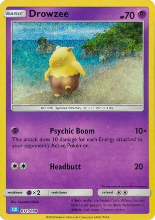 Drowzee (11/034) - Trading Card Game Classic Holofoil - Classic Collection