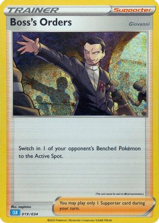 Boss's Orders (CLB) (19/034) - Trading Card Game Classic Holofoil - Classic Collection