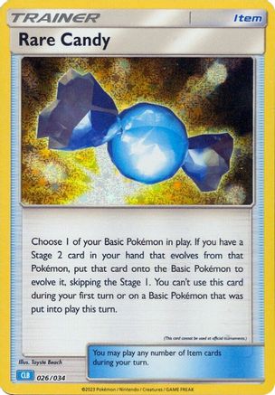 Rare Candy (CLB) (26/034) - Trading Card Game Classic Holofoil - Classic Collection