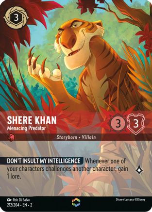 (212/204) Shere Khan - Menacing Predator (Enchanted) - Rise of the Floodborn Holofoil