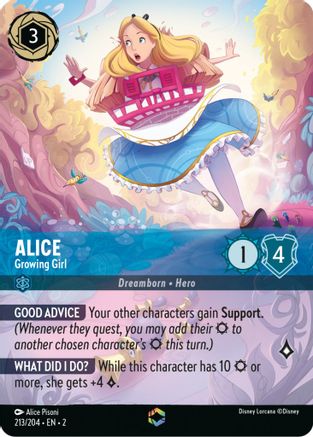 (213/204) Alice - Growing Girl (Enchanted) - Rise of the Floodborn Holofoil