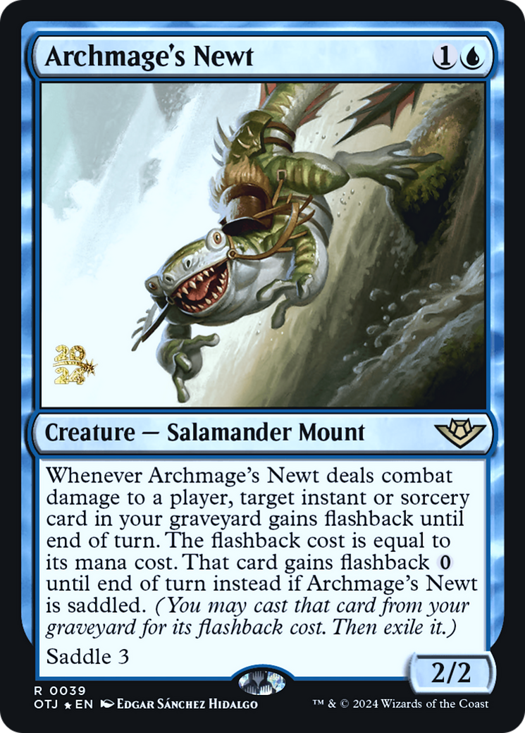 Archmage's Newt (PRE-039) - Outlaws of Thunder Junction Promos (Prerelease) Foil
