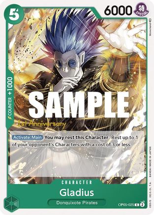 (OP05-025) Gladius - Awakening of the New Era: 1st Anniversary Tournament Cards Normal