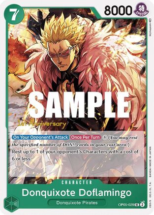 (OP05-029) Donquixote Doflamingo (029) - Awakening of the New Era: 1st Anniversary Tournament Cards Normal