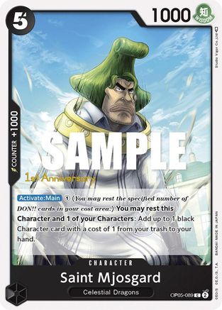 (OP05-089) Saint Mjosgard - Awakening of the New Era: 1st Anniversary Tournament Cards Normal