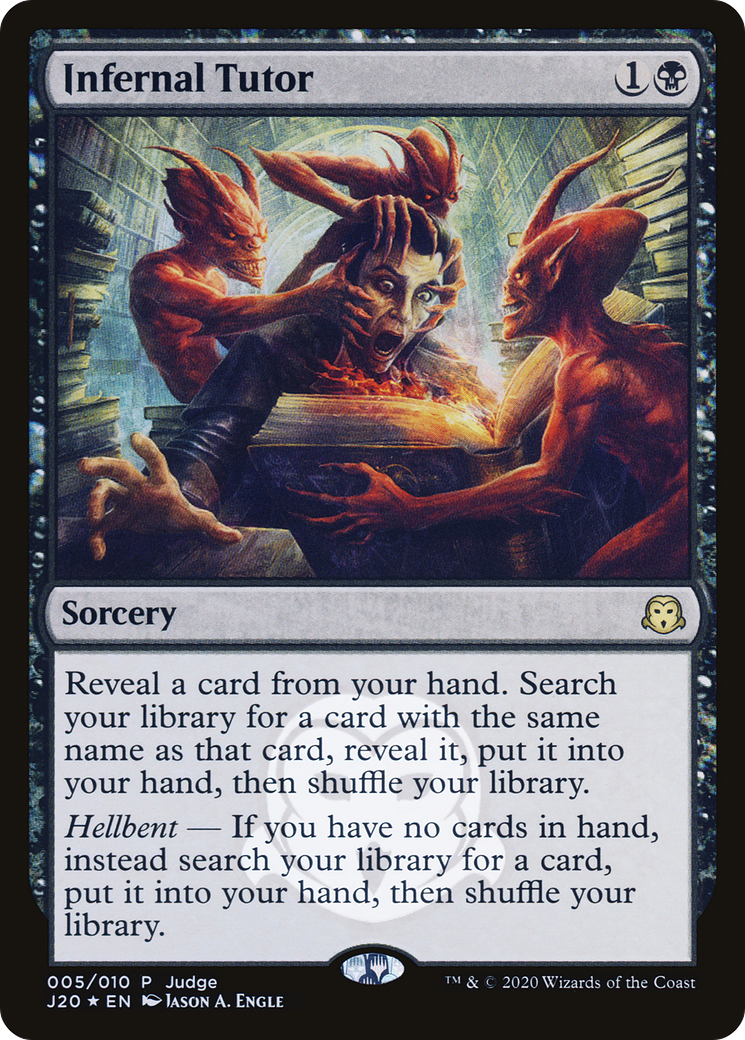 Infernal Tutor (J20-005) - Judge Gift Cards 2020 Foil