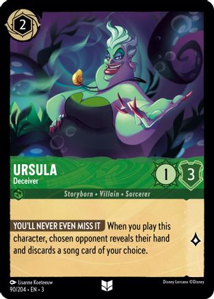 (090/204) Ursula - Deceiver - Into the Inklands Cold Foil
