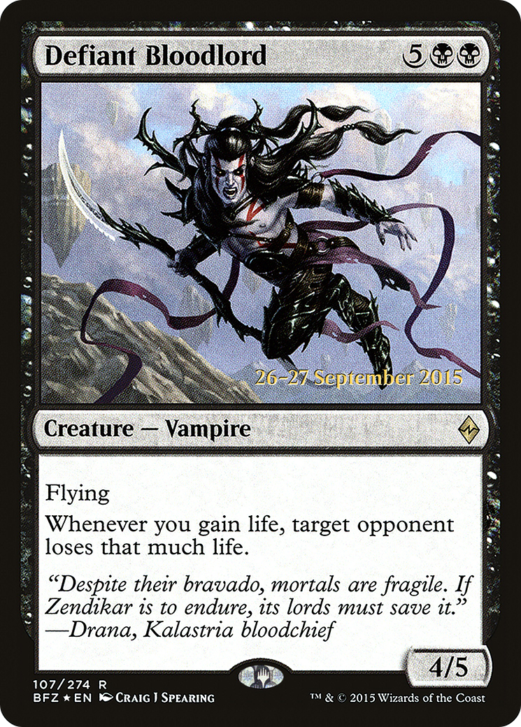 Defiant Bloodlord (PRE-107S) - Battle for Zendikar Promos (Prerelease) Foil