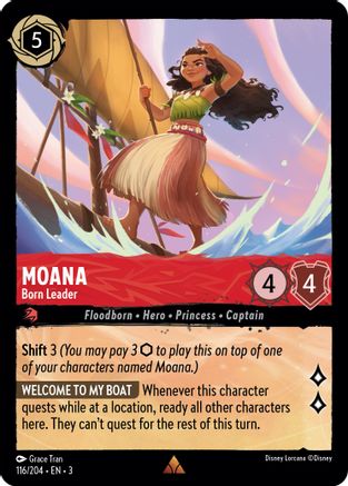 (116/204) Moana - Born Leader - Into the Inklands Cold Foil