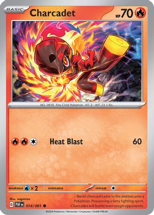 Charcadet (14/091) - SV Paldean Fates Reverse Holofoil - Common