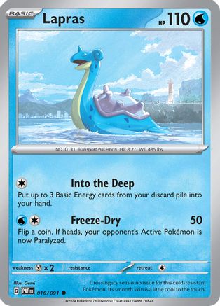 Lapras (16/091) - SV Paldean Fates - Common