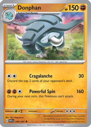Donphan - 049/091 - SV Paldean Fates Reverse Holofoil