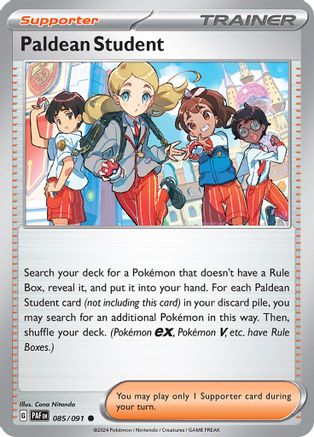 Paldean Student (85/091) - SV Paldean Fates Reverse Holofoil - Common