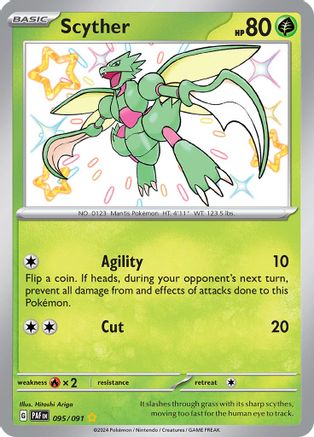 Scyther (95/091) - SV Paldean Fates Holofoil - Shiny Rare