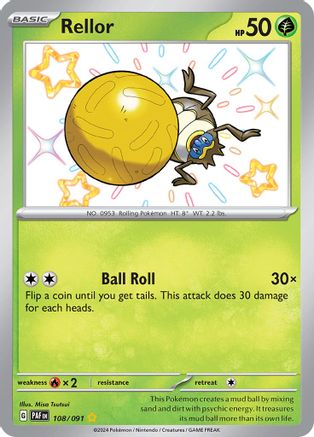 Rellor (108/091) - SV Paldean Fates Holofoil - Shiny Rare