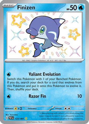 Finizen (123/091) - SV Paldean Fates Holofoil - Shiny Rare