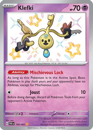 Klefki (159/091) - SV Paldean Fates Holofoil - Shiny Rare