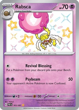 Rabsca (163/091) - SV Paldean Fates Holofoil - Shiny Rare