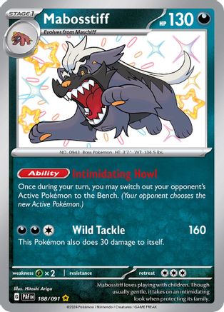 Mabosstiff (188/091) - SV Paldean Fates Holofoil - Shiny Rare