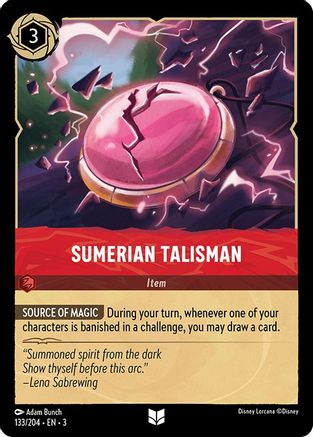 (133/204) Sumerian Talisman - Into the Inklands Cold Foil