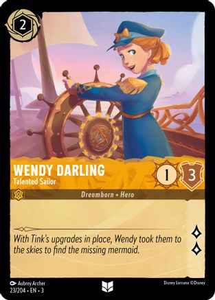 (023/204) Wendy Darling - Talented Sailor - Into the Inklands Cold Foil