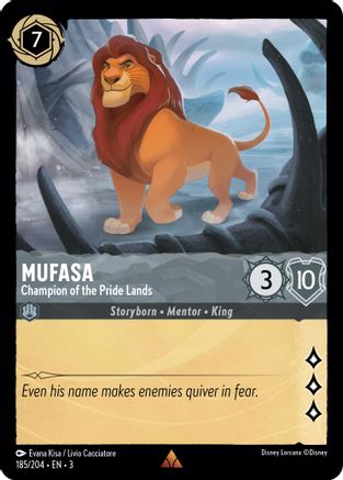 (185/204) Mufasa - Champion of the Pride Lands - Into the Inklands Cold Foil