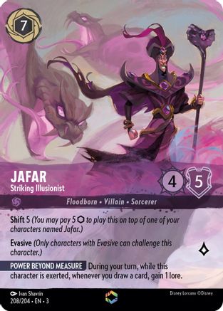 (208/204) Jafar - Striking Illusionist (Enchanted) - Into the Inklands Holofoil
